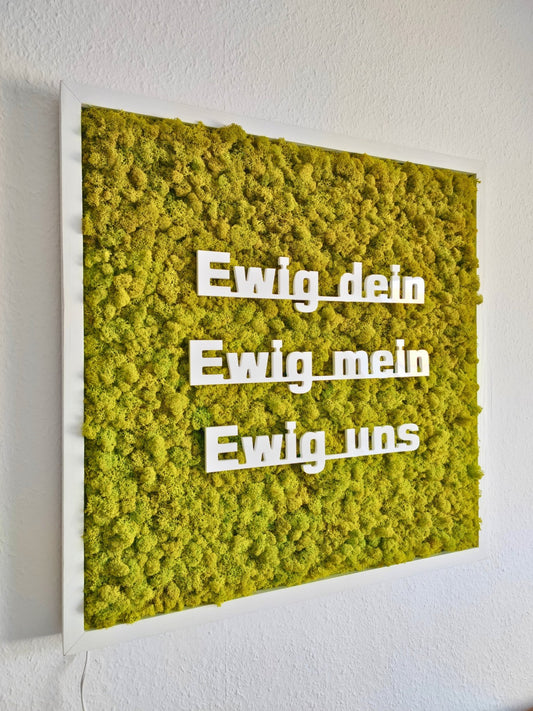 Moosbild mit Logo | 3D Buchstaben unbeleuchtet